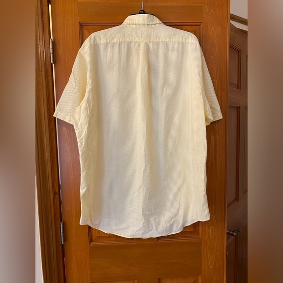 Ralph Lauren Men's XL Yellow  Seersucker Button-Up Shirt Preppy Summer Beachy - Picture 5 of 7